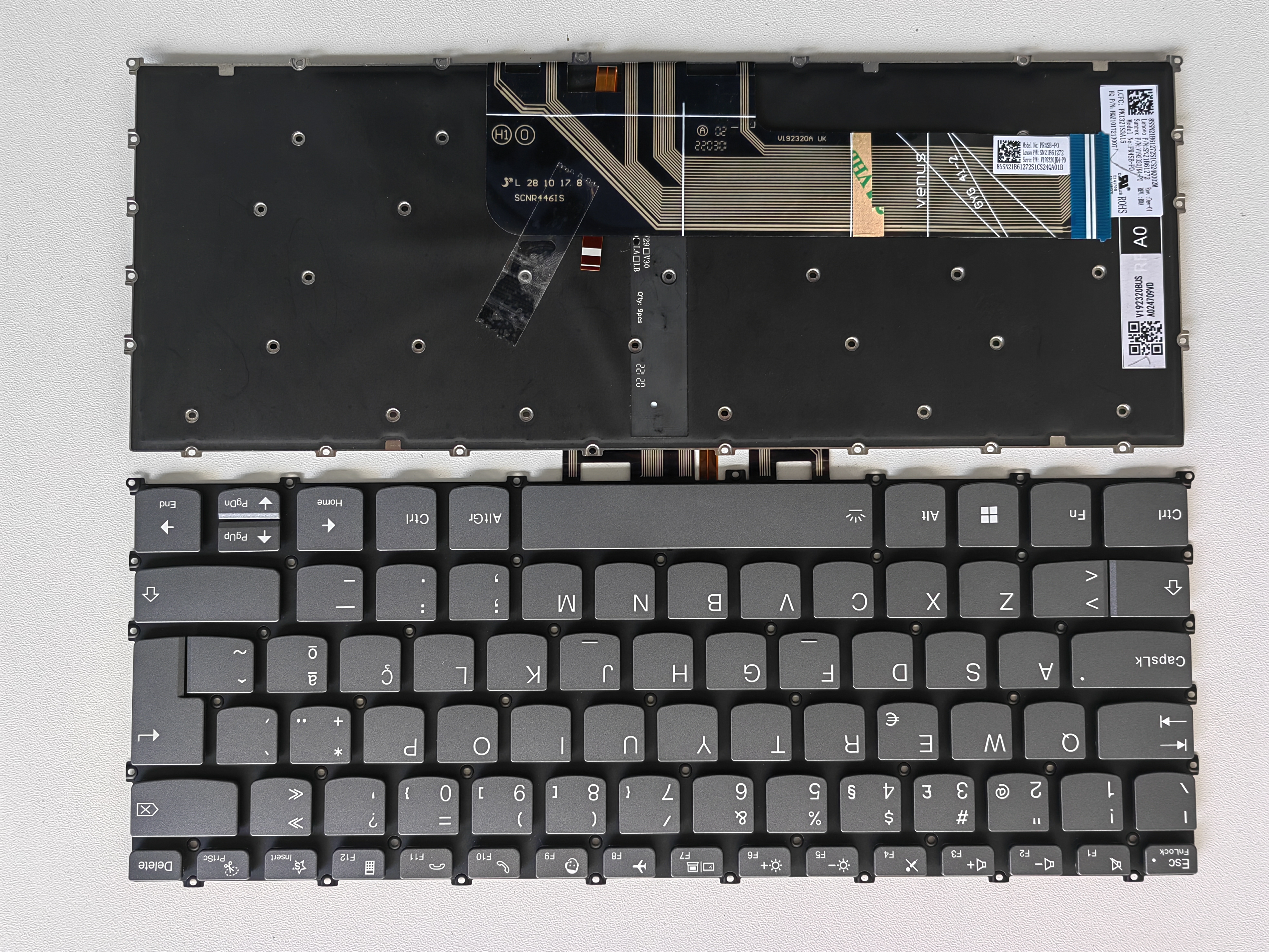 Picture of New Replacement Laptop Keyboard For LENOVO AIR 14 2021/K4e-itl/K4e-are/14ARE/14itl 2020 Grey Backlit (OEM) PO Layout